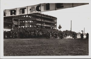 Czech Republic Pardubice Zavod o Zlatou Prilbu Speedway Vintage RPPC C069