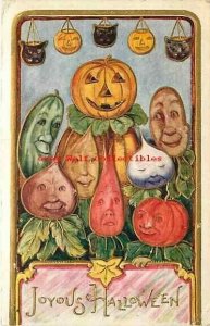 Halloween, Pumpkin and Melon Faces