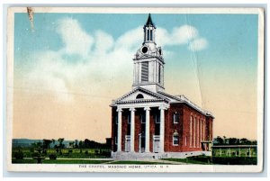 1916 Chapel Masonic Home Exterior Building Field Utica New York Vintage Postcard