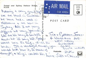 Lot232 australia sunset over sydney harbour bridge nsw