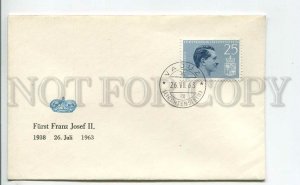 448096 Liechtenstein 1963 year Prince Franz Josef II COVER