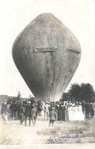 Newmarket NH 1907 Fair Hires Root Beer Hot Air Balloon