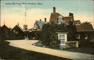 West Newbury MA Indian Hill Farm c1910 Postcard