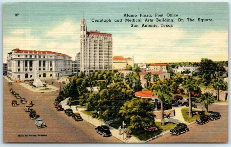 M-36416 Alamo Plaza Post Office Cenotaph and Medical Arts Building San Antoni...