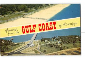 Mississippi MS Vintage Postcard Gulf Coast Greetings Aerial Views
