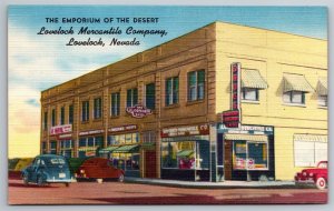 Lovelock Mercantile Co Dept Store Emporium Drugs Lovelock NV Postcard K18