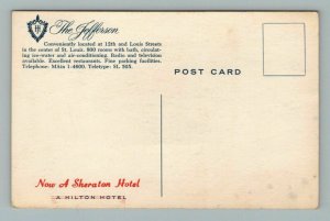 The Jefferson Hotel St  Louis MO Missouri Postcard