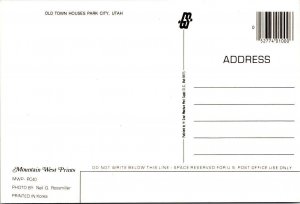 Park City, UT Utah  TOWN & HOUSES~Alpine Prospectors Lodge Sign  4X6 Postcard