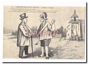 Legend of St Saulge Old Postcard L & # & # 39avance of 39heure