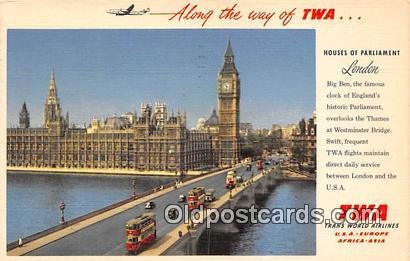 Trans World Airlines Houses of Parliament, London 1955 