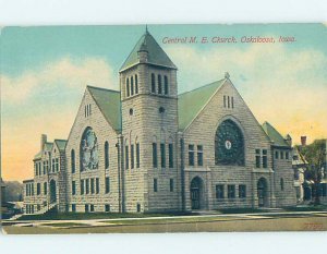 Divided-back CHURCH SCENE Oskaloosa - Near Pella & Ottumwa Iowa IA AD2049