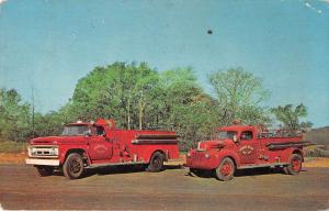 Cherokee Village Arkansas fire trucks local fire department vintage pc Y13398 