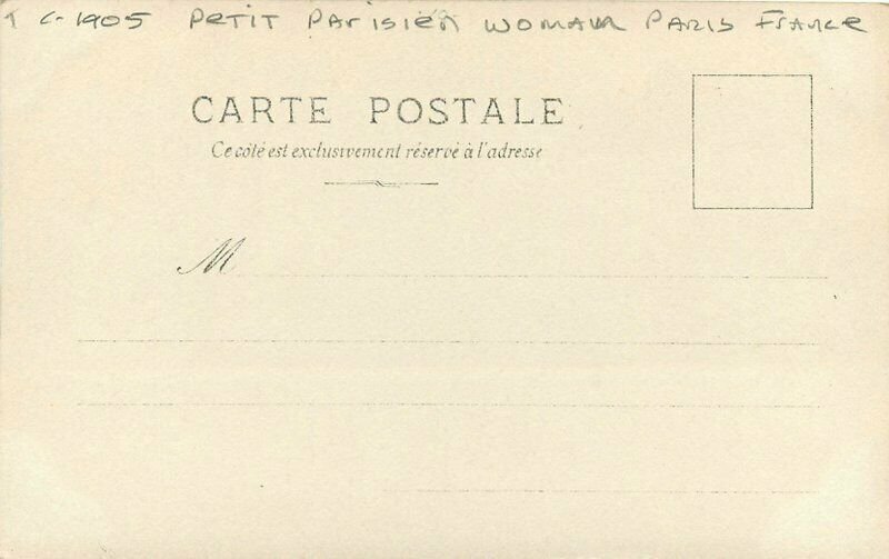 Artist impression C-1905 Petit Parisien Woman Paris France Postcard 20-3236