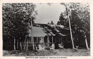 Evansville Canada Manitoulin Island Griffiths Camp Real Photo Postcard J60102