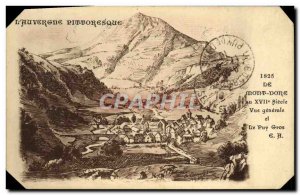 Old Postcard Auvergne Le Mont Dore in the 17th General view Puy Gros