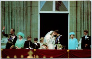 VINTAGE POSTCARD KISS HER, KISS HER PRINCE CHARLES WEDDING TO DIANA JULY 1981