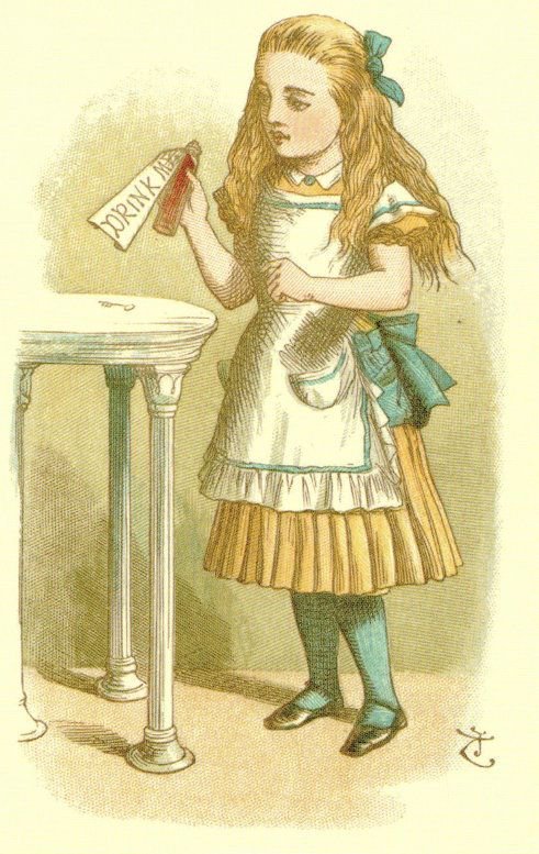 Drink Me Bottle Alice In Wonderland 1890 Victorian Book Postcard