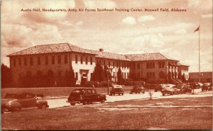 Maxwell Field Alabama Austin Hall Headquarters Army Air Force 1940s Postcard G16