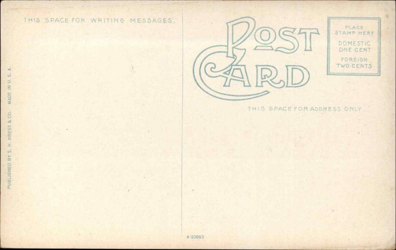 Memphis TN Main St. Trolley c1910 Postcard