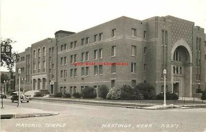 NE, Hastings, Nebraska, Masonic Temple, RPPC