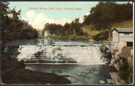 Bristol Conn Brass Mill Dam   Postcard