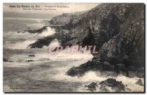 Old Postcard The Pointe du Raz Prespective the dead of Cliff Bay Caves