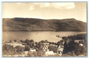 1940 Silver Bay Lake George Teaziah Hague New York NY RPPC Photo Postcard