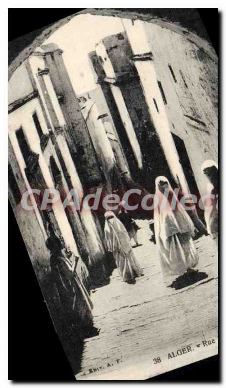 Postcard Old Algiers Street Ben Ali