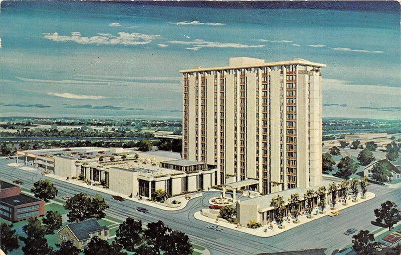 Macon Georgia 1960s Postcard Artist Concept Hilton Inn Hotel