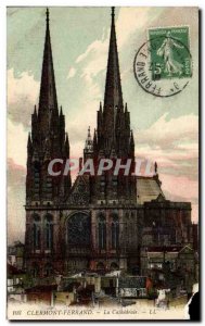 Old Postcard Clermont Ferrand La Cathedrale