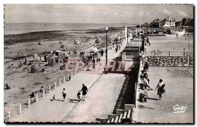 Postcard Modern Luc Sur Mer La Digue Promenade and Beach