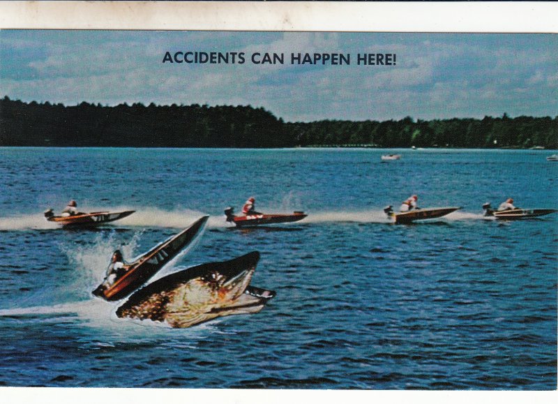 P1806  vintage accidents can happen large fish in boat race