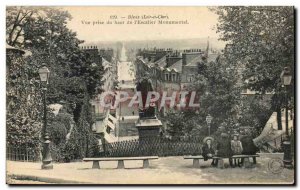 Old Postcard Blois View from the top of the & # monumental 39escalier