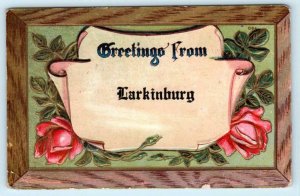 Greetings from LARKINBURG, Kansas KS ~ Embossed Atchison County 1921 Postcard