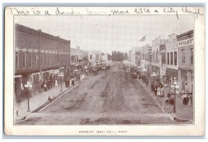 Idaho Falls Idaho ID Postcard Broadway Business Section Scene 1911 Vintage