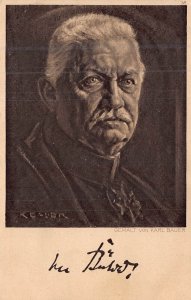 GERMAN GENERALOBERST KARL von BÜLOW~KARL BAUER ARTIST 1912 POSTCARD