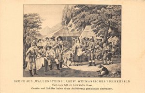 Lot212 germany wallenstein's camp in weimar postcard  painting