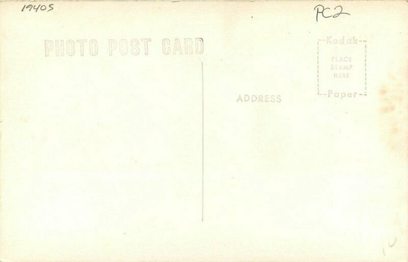 Illinois Rock Island RPPC Photo 1940s Postcard Rock Island Armory autos 22-966
