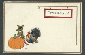 1914 PPC* Happy Thanksgiving Emb Posted