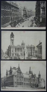 Birmingham City Collection of 3 c1902 UB Postcard