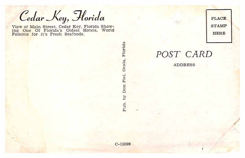 Postcard SHOP SCENE Cedar Key Florida FL AT2620