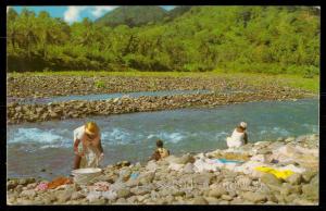 Wash day in rural Jamaica