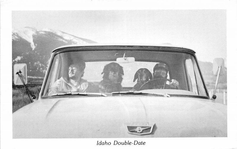 F72/ Idaho Postcard c1950s Comic Spud Power Double Date Car 1 