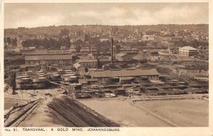 Johannesburg South Africa Transvaal Gold Mine Antique Postcard (J34573)