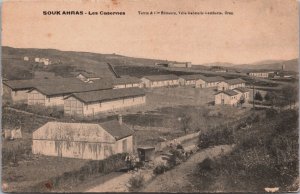 Algeria Souk Ahras Les Casernes Vintage Postcard C217