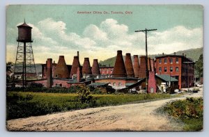 J87/ Toronto Ohio Postcard c1910 American China Factory Company Kilns 890
