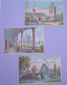 Lot of 3 1878 Paris Exposition French Trade Cards