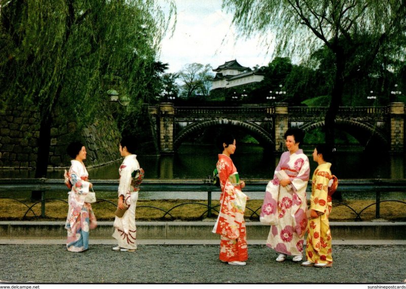 Japan Tokyo Imperial Palaca Nijyuubashi Double Bridge 1978