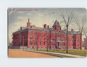 Postcard St. Mary's Hospital, Detroit, Michigan