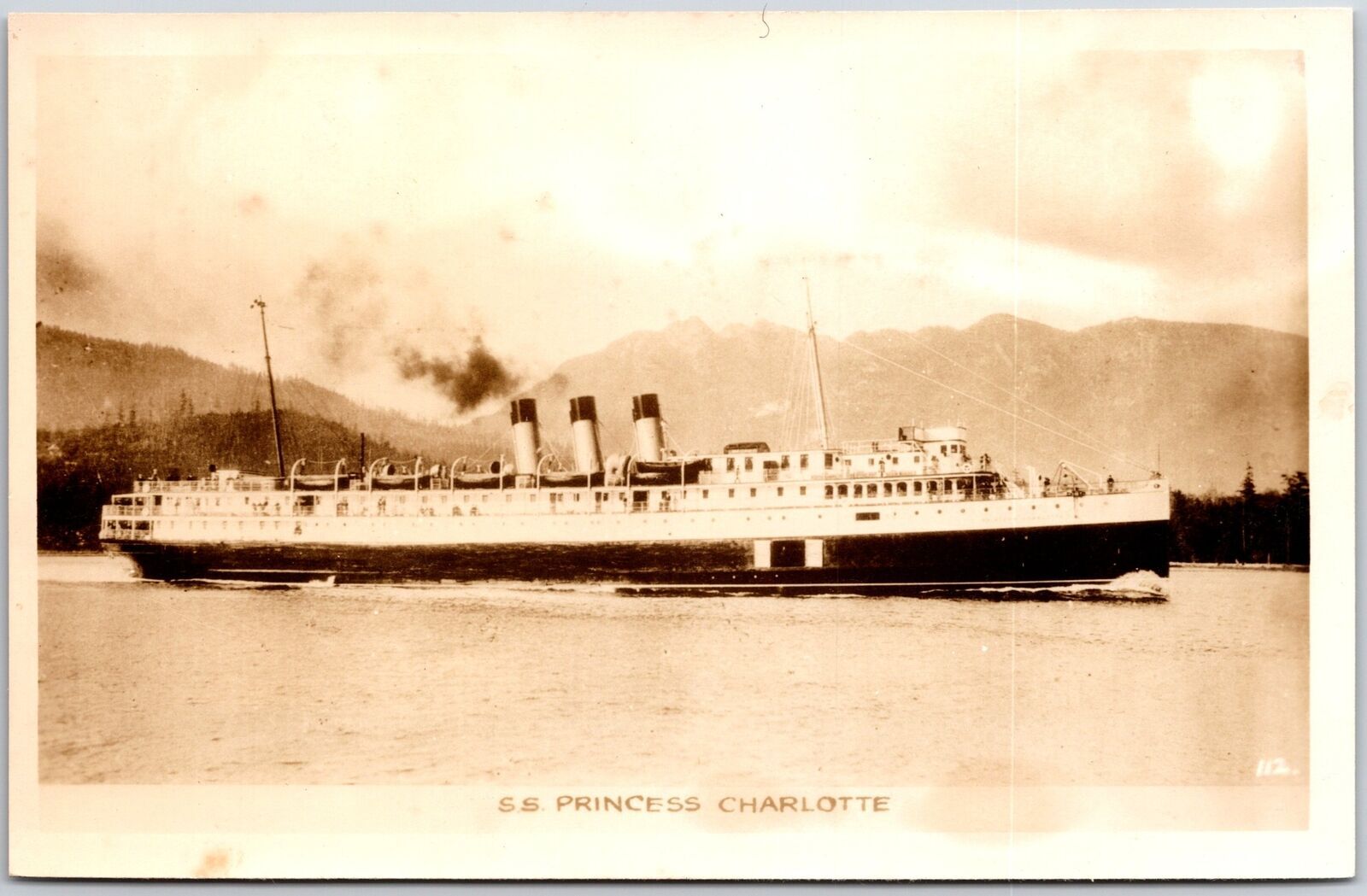 S.S. Princess Charlotte Steamer Water Transportation Postcard United